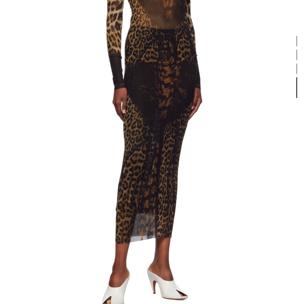 Jean Paul Gaultier - Brown Leopard Maxi Skirt